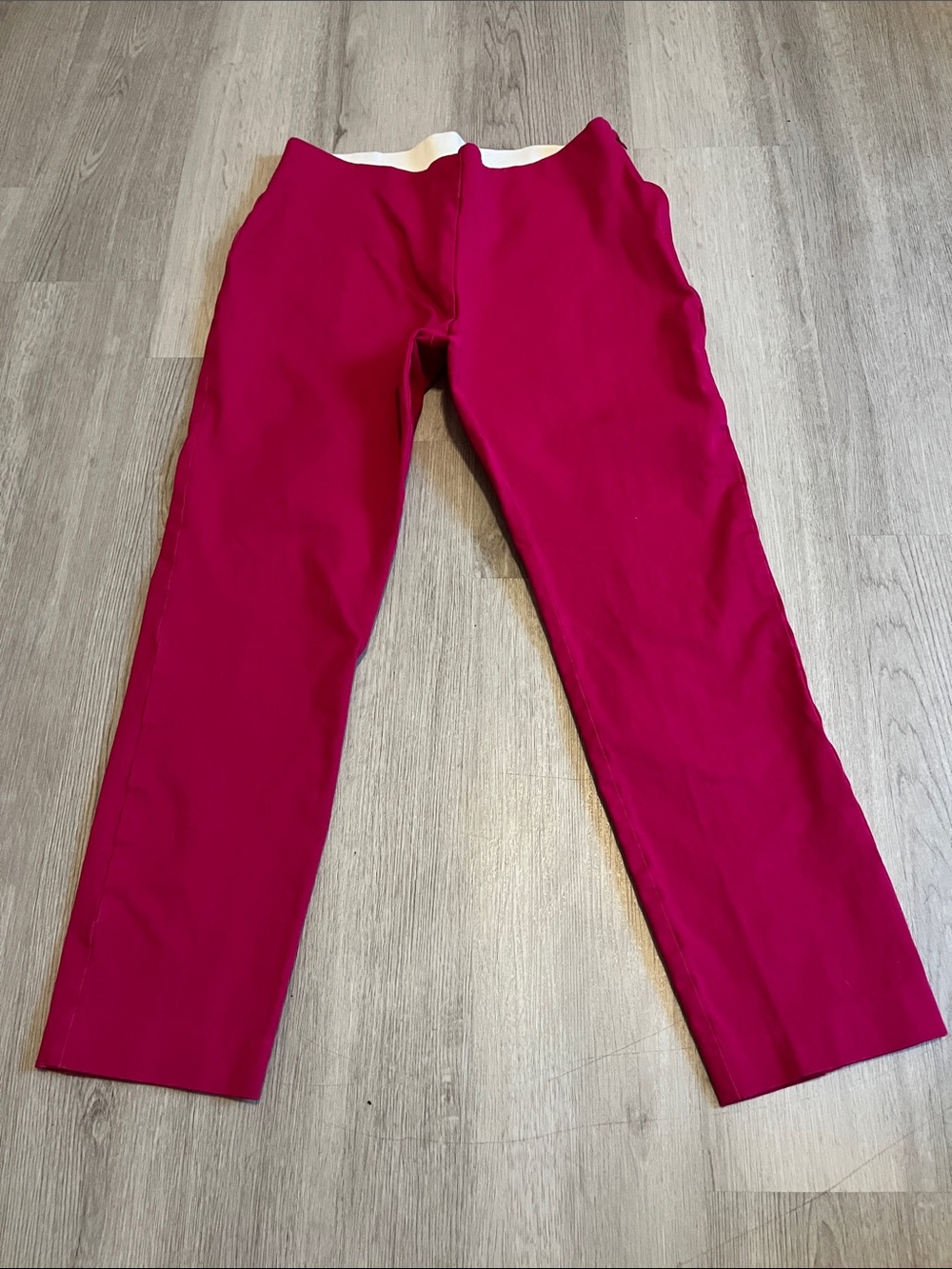 Woman Slim Magenta Chino Pants